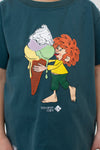 T-Shirt "Pumuckl Eiscreme" - dunkelgrün (Kinder)