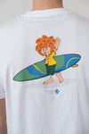 T-Shirt "Pumuckl surft" - weiß