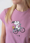 T-Shirt "Peanuts: Radln" - wildrose